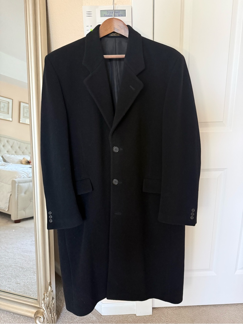Ralph Lauren Black Men's Wool Blend Topcoat